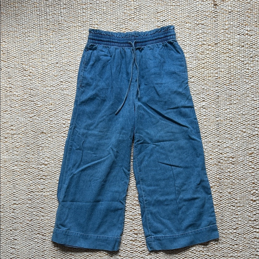 Madewell wide leg cropped drawstring pants
